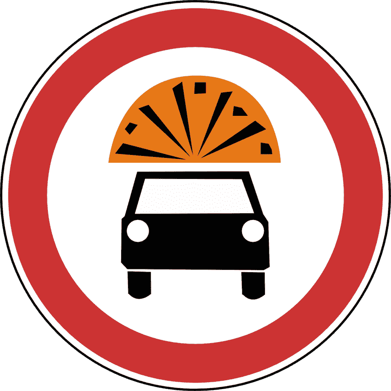 Zabrana prometa za vozila koja prevoze eksploziv ili lako zapaljive tvari