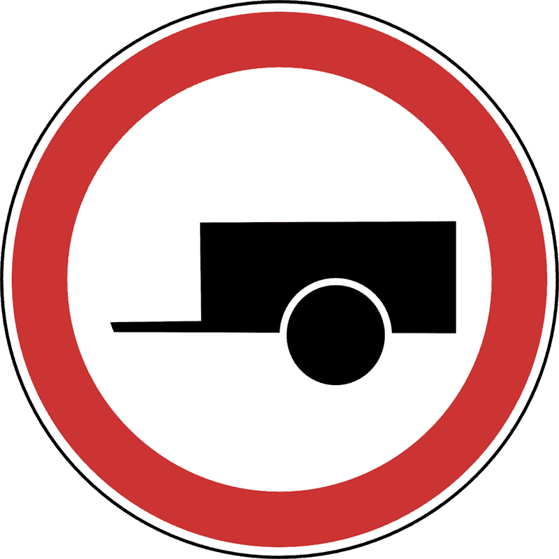 Zabrana prometa za sva motorna vozila koja vuku priključno vozilo