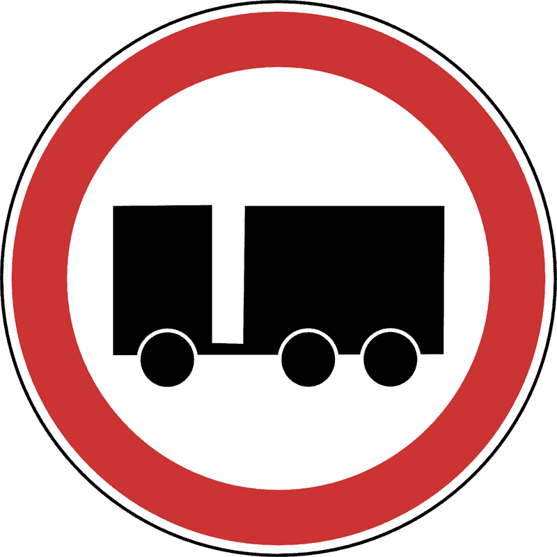 Zabrana prometa za teretna vozila koja vuku priključno vozilo