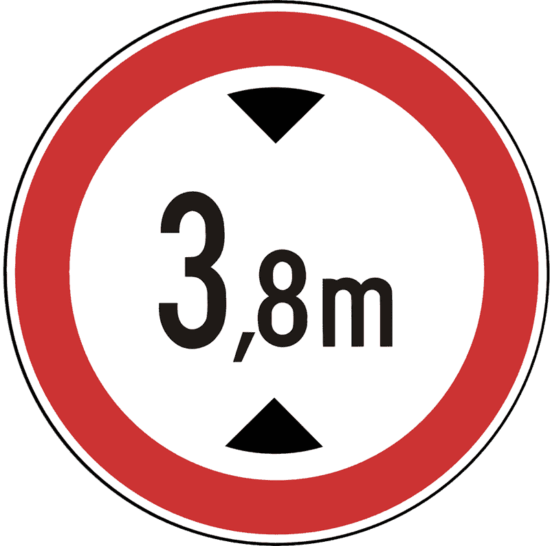 Zabrana prometa za vozila čija ukupna visina premašuje određenu visinu