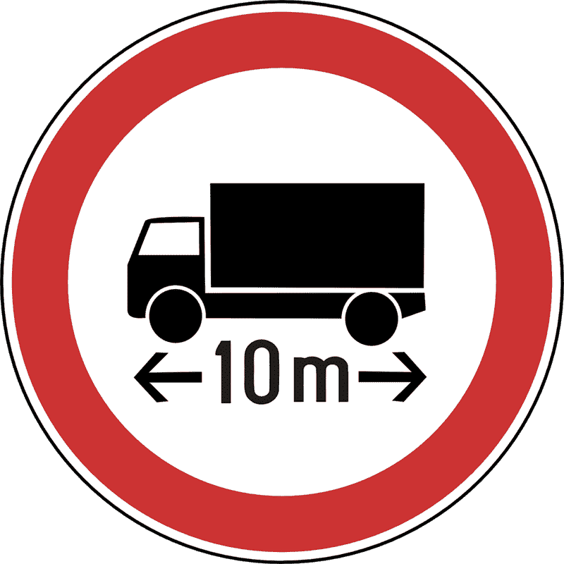 Zabrana prometa za vozila koja prekoračuju određenu dužinu