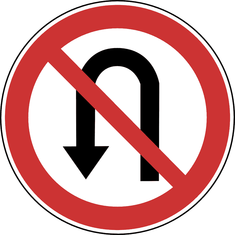 Zabranjeno polukružno okretanje