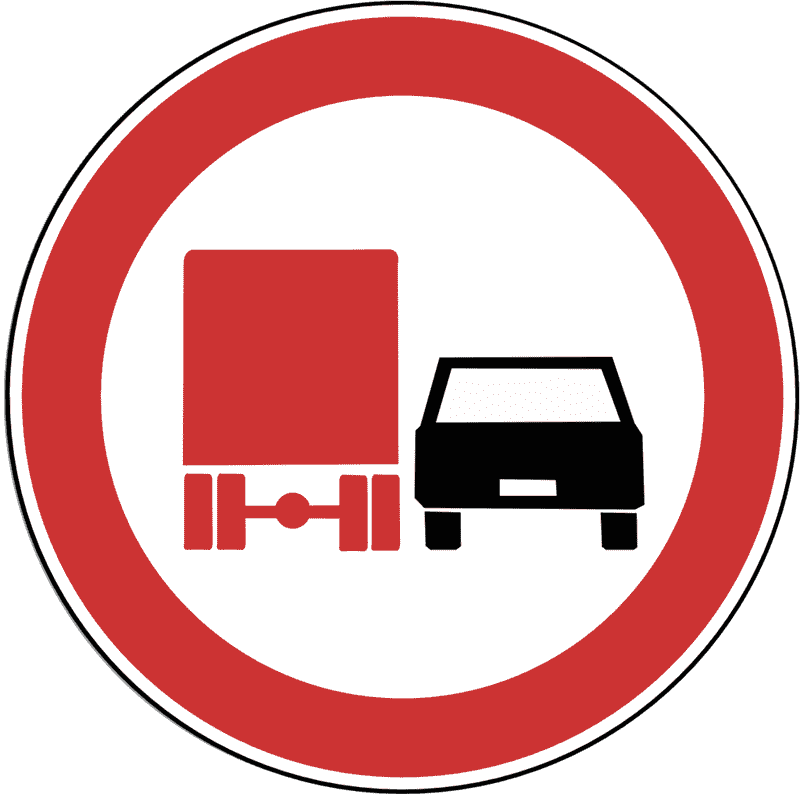 Zabrana pretjecanja za teretna motorna vozila