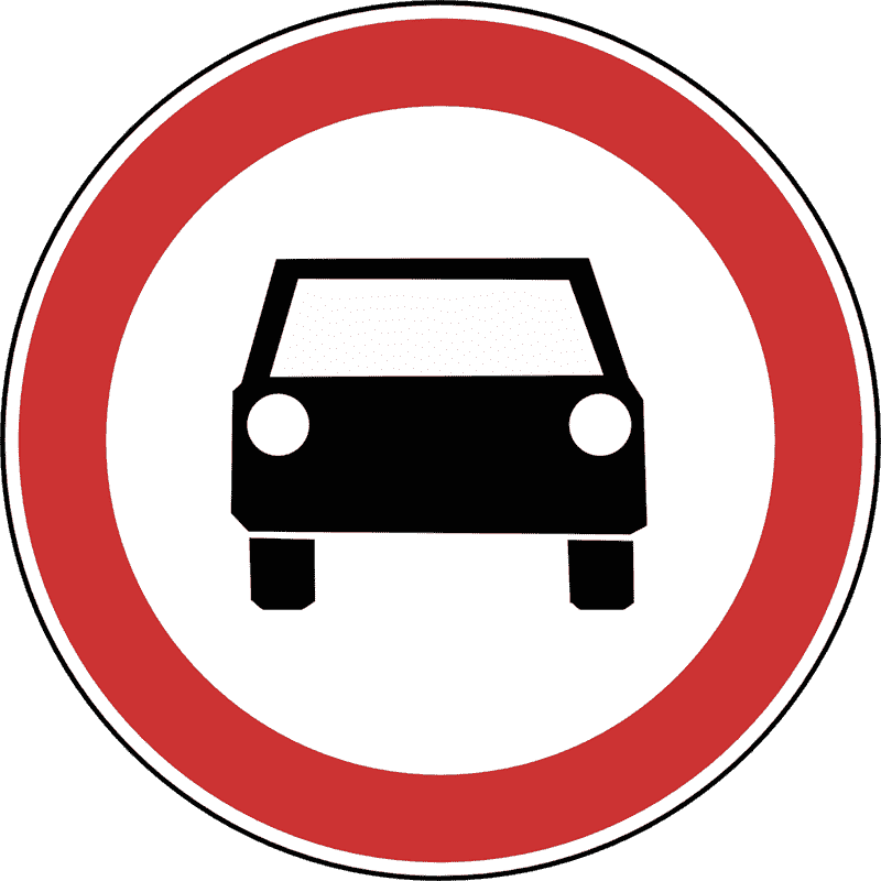 Zabrana prometa za sva motorna vozila osim za mopede i motocikle bez prikolice