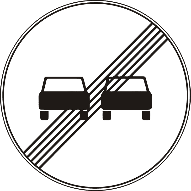 Prestanak zabrane pretjecanja svih motornih vozila, osim motocikala bez prikolice i mopeda