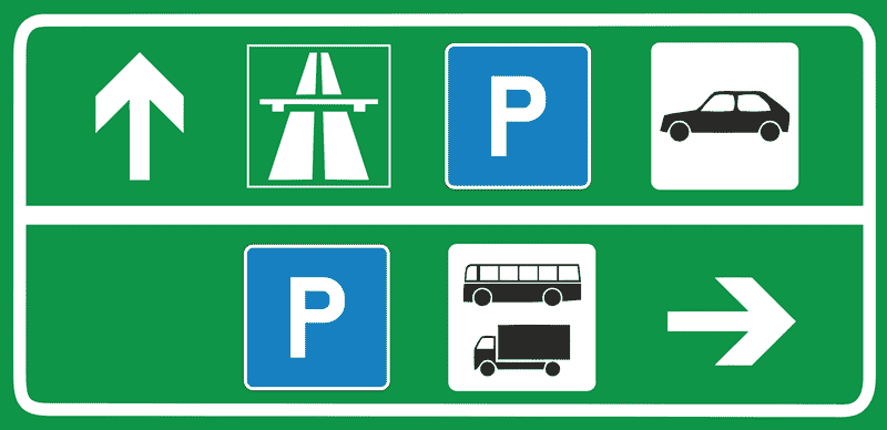 Putokazna ploča na odmorištu