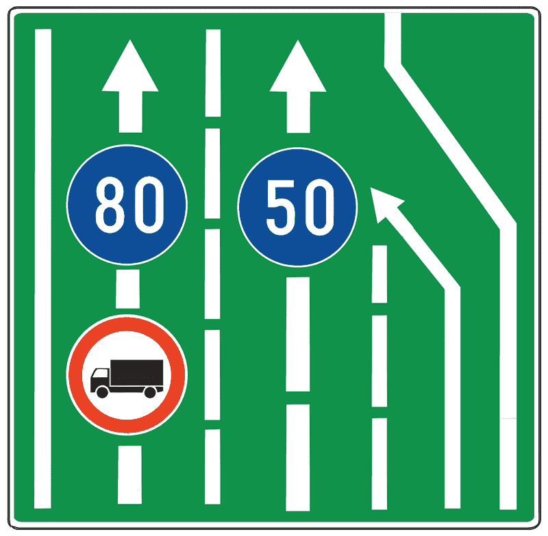 Završetak prometne trake za spora vozila
