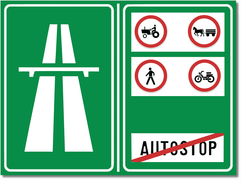 Zabrana ulaska određenih vrsta vozila na autocestu ili brzu cestu