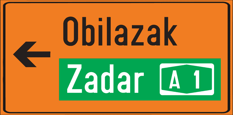 Obavijesti za vođenje prometa obilaska