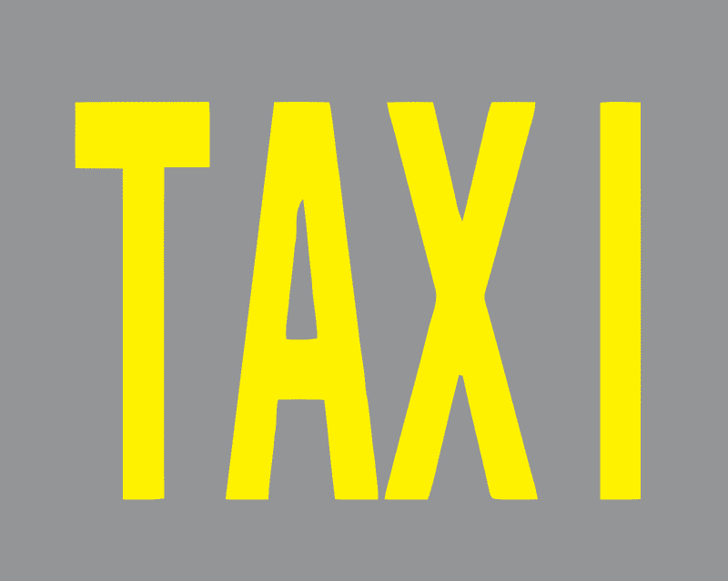 Natpisi na kolniku-Taxi-stajalište.
