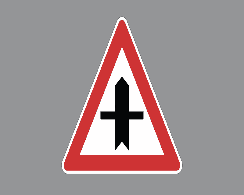 Natpisi na kolniku-Znak opasnosti. Ponovljeni stalni prometni znak