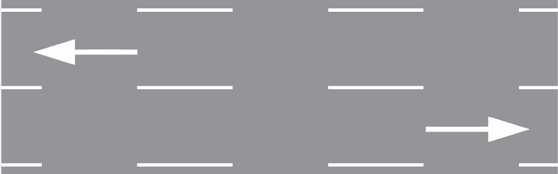 Isprekidana uzdužna crta-Rubna