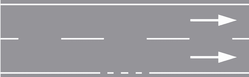 Isprekidana uzdužna crta-Rubna