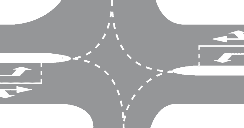 Isprekidana uzdužna crta-Kratka