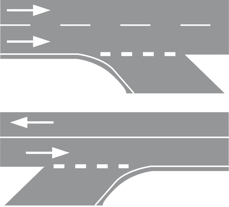Isprekidana uzdužna crta-Široka
