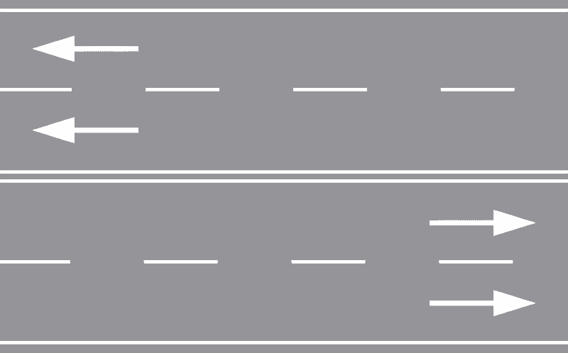Dvostruka uzdužna crta-Puna