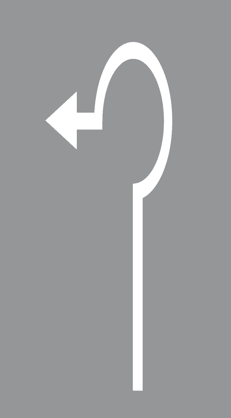 Strelice za označavanje jednog smjera vožnje-Lijevo na raskrižjima s kružnim tokom prometa s više prometnih traka