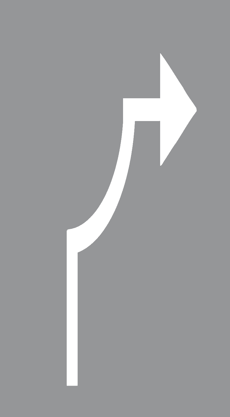 Strelice za označavanje jednog smjera vožnje-Desno na raskrižjima s kružnim tokom prometa s više prometnih traka