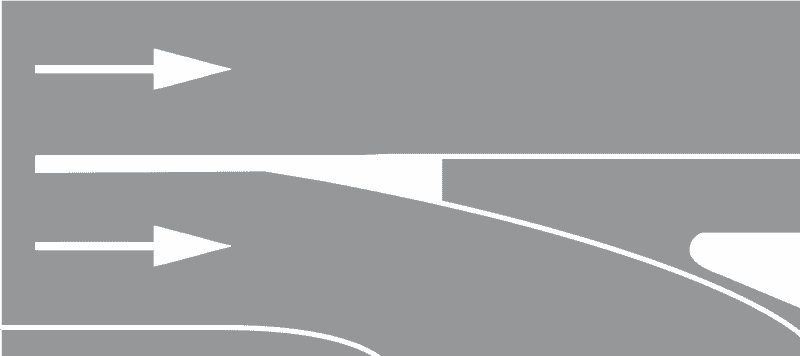 Polja za usmjeravanje prometa-Na ulazno ili izlaznom kraku na autocesti, odnosno brzoj cesti