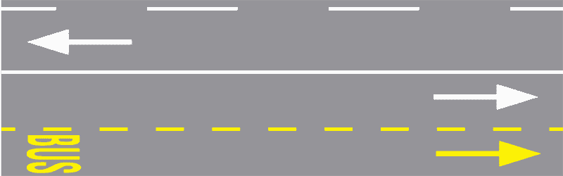 Isprekidana uzdužna crta-Razdjelna