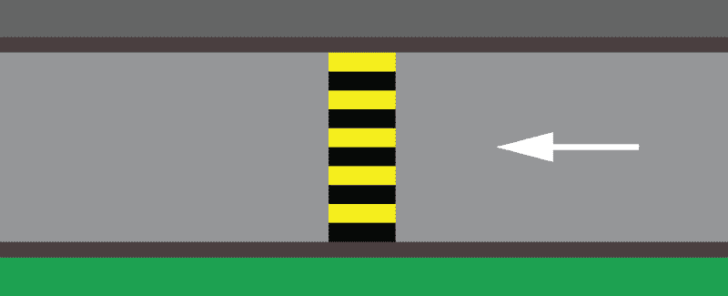 Prometne površine za posebne namjene-Oznake za obilježavanje naprava za smirivanje prometa